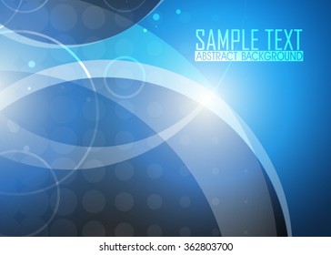 Blue abstract template for card or banner. Metal Background with waves and reflections. Business background, silver, illustration. Illustration of abstract background with a metallic element