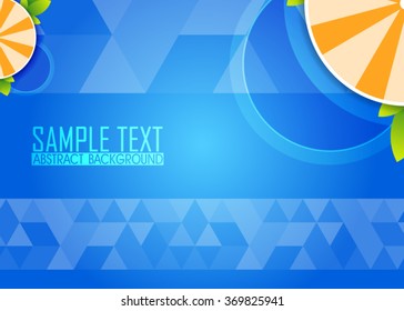 Blue abstract template for card or banner. Background with waves and reflections. Business background, illustration. Illustration of abstract background with a element. Simple shapes for workflow