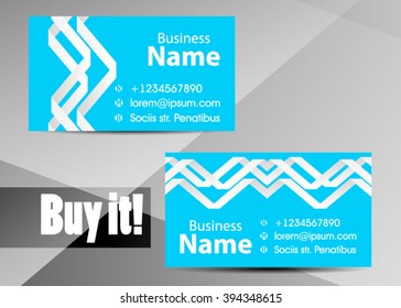 Blue abstract template for card or banner. Metal Background with waves and reflections. Business background, silver, illustration. Illustration of abstract background with a metallic element