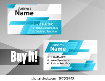 Blue abstract template for card or banner. Metal Background with waves and reflections. Business background, silver, illustration. Illustration of abstract background with a metallic element