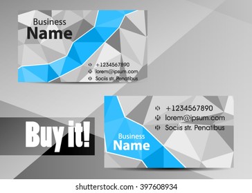 Blue abstract template for card or banner. Metal Background with waves and reflections. Business background, silver, illustration. Illustration of abstract background with a metallic element