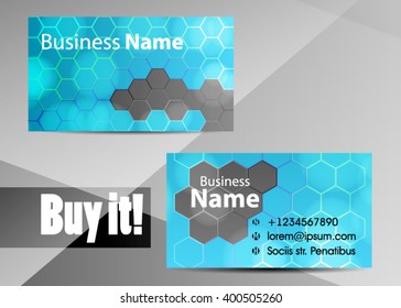 Blue abstract template for card or banner. Metal Background with waves and reflections. Business background, silver, illustration. Illustration of abstract background with a metallic element
