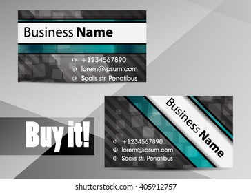 Blue abstract template for card or banner. Metal Background with waves and reflections. Business background, silver, illustration. Illustration of abstract background with a metallic element
