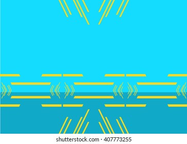 Blue abstract template for card or banner. Metal Background with waves and reflections. Business background, silver, illustration. Illustration of abstract background with a metallic element