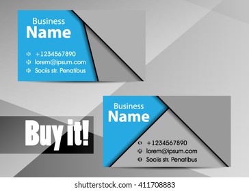Blue abstract template for card or banner. Metal Background with waves and reflections. Business background, silver, illustration. Illustration of abstract background with a metallic element