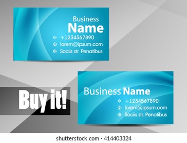 Blue abstract template for card or banner. Metal Background with waves and reflections. Business background, silver, illustration. Illustration of abstract background with a metallic element