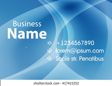 Blue abstract template for card or banner. Metal Background with waves and reflections. Business background, silver, illustration. Illustration of abstract background with a metallic element