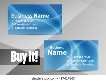 Blue abstract template for card or banner. Metal Background with waves and reflections. Business background, silver, illustration. Illustration of abstract background with a metallic element