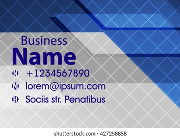 Blue abstract template for card or banner. Metal Background with waves and reflections. Business background, silver, illustration. Illustration of abstract background with a metallic element