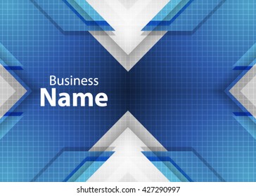 Blue abstract template for card or banner. Metal Background with waves and reflections. Business background, silver, illustration. Illustration of abstract background with a metallic element