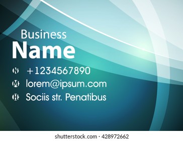 Blue abstract template for card or banner. Metal Background with waves and reflections. Business background, silver, illustration. Illustration of abstract background with a metallic element