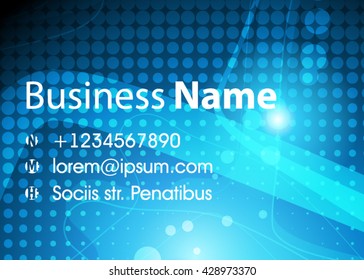 Blue abstract template for card or banner. Metal Background with waves and reflections. Business background, silver, illustration. Illustration of abstract background with a metallic element
