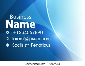 Blue abstract template for card or banner. Metal Background with waves and reflections. Business background, silver, illustration. Illustration of abstract background with a metallic element