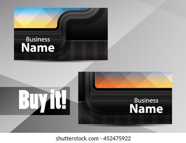 Blue abstract template for card or banner. Metal Background with waves and reflections. Business background, silver, illustration. Illustration of abstract background with a metallic element