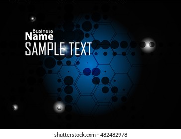 Blue abstract template for card or banner. Metal Background with waves and reflections. Business background, silver, illustration. Illustration of abstract background with a metallic element