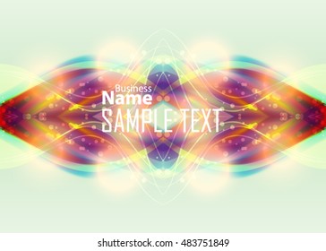 Blue abstract template for card or banner. Metal Background with waves and reflections. 