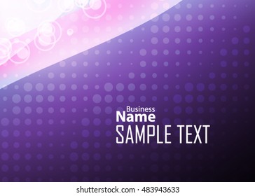 Blue abstract template for card or banner. Metal Background with waves and reflections.