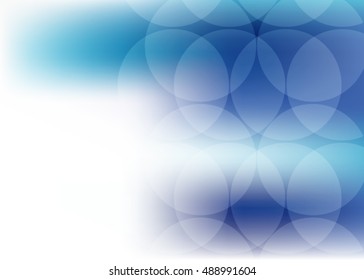 Blue abstract template for card or banner. Metal Background with waves and reflections.