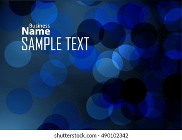 Blue abstract template for card or banner. Metal Background with waves and reflections.