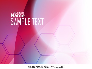 Blue abstract template for card or banner. Metal Background with waves and reflections.