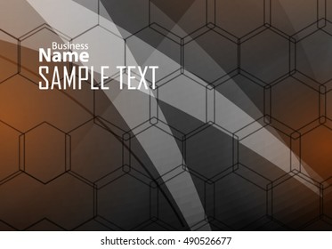 Blue abstract template for card or banner. Metal Background with waves and reflections.