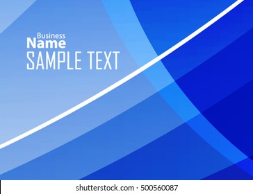 Blue abstract template for card or banner. Metal Background with waves and reflections