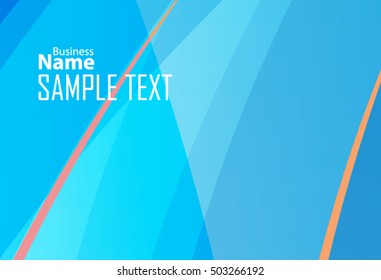 Blue abstract template for card or banner. Metal Background with waves and reflections