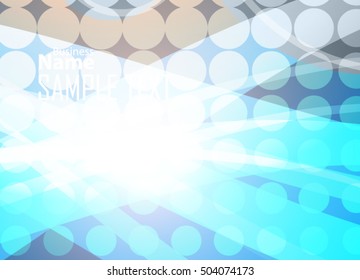 Blue abstract template for card or banner. Metal Background with waves and reflections