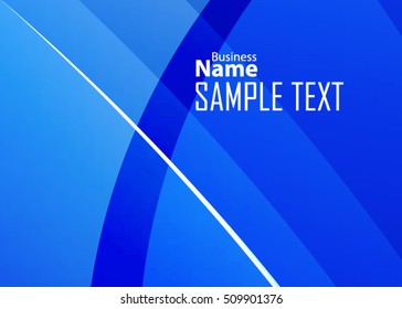 Blue abstract template for card or banner. Metal Background with waves and reflections. Business background, silver, illustration. Illustration of abstract background with a metallic element