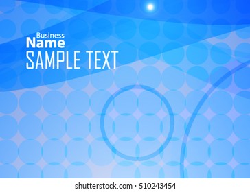 Blue abstract template for card or banner. Metal Background with waves and reflections