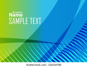 Blue abstract template for card or banner. Metal Background with waves and reflections. Business background, silver, illustration. Illustration of abstract background with a metallic element