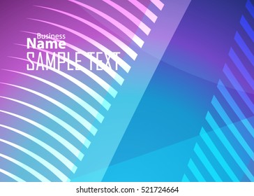 Blue abstract template for card or banner. Metal Background with waves and reflections. Business background, silver, illustration. Illustration of abstract background with a metallic element