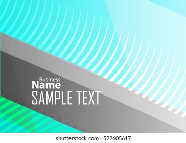 Blue abstract template for card or banner. Metal Background with waves and reflections. Business background, silver, illustration. Illustration of abstract background with a metallic element