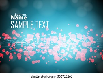 Blue abstract template for card or banner. Metal Background with waves and reflections. Business background, silver, illustration. Illustration of abstract background with a metallic element