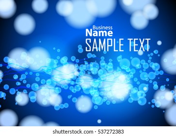 Blue abstract template for card or banner. Metal Background with waves and reflections. Business background, Illustration of abstract background with a metallic element