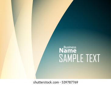 Blue abstract template for card or banner. Metal Background with waves and reflections. Business background, silver, illustration. Illustration of abstract background with a metallic element