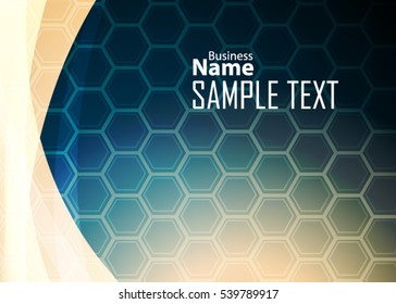 Blue abstract template for card or banner. Metal Background with waves and reflections. Business background, silver, illustration. Illustration of abstract background with a metallic element