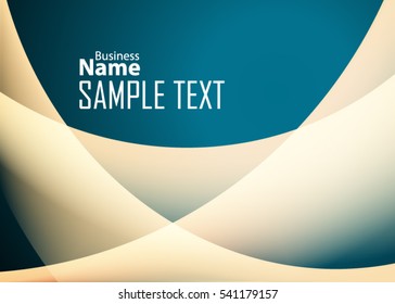 Blue abstract template for card or banner. Metal Background with waves and reflections. Business background, silver, illustration. Illustration of abstract background with a metallic element