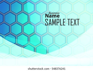 Blue abstract template for card or banner. Metal Background with waves and reflections. Business background, silver, illustration. Illustration of abstract background with a metallic element