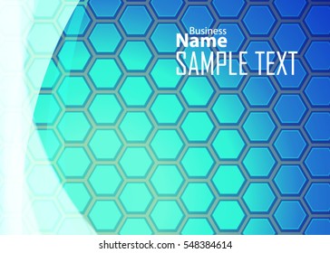 Blue abstract template for card or banner. Metal Background with waves and reflections. Business background, Illustration of abstract background with a metallic element