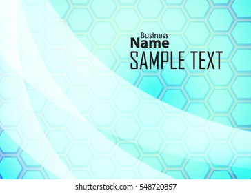Blue abstract template for card or banner. Metal Background with waves and reflections. Business background, silver, illustration. Illustration of abstract background with a metallic element