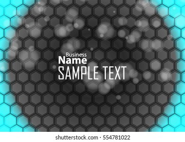 Blue abstract template for card or banner. Metal Background with waves and reflections. Business background, silver, illustration. Illustration of abstract background with a metallic element