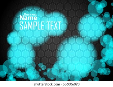 Blue abstract template for card or banner. Metal Background with waves and reflections. Business background, silver, illustration. Illustration of abstract background with a metallic element