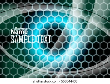 Blue abstract template for card or banner. Metal Background with waves and reflections. Business background, silver, illustration. Illustration of abstract background with a metallic element