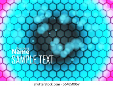 Blue abstract template for card or banner. Metal Background with waves and reflections. Business background, silver, illustration. Illustration of abstract background with a metallic element