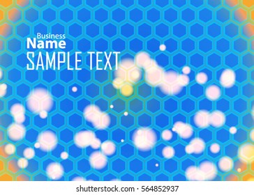 Blue abstract template for card or banner. Metal Background with waves and reflections. Business background, silver, illustration. Illustration of abstract background with a metallic element