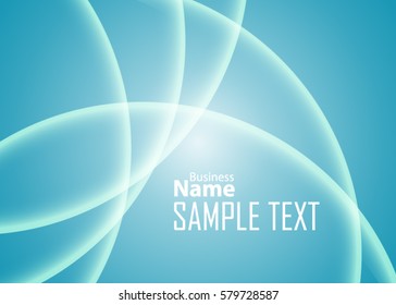 Blue abstract template for card or banner. Metal Background with waves and reflections. Business background, silver, illustration. Illustration of abstract background with a metallic element