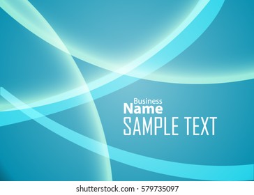 Blue abstract template for card or banner. Metal Background with waves and reflections. Business background, silver, illustration. Illustration of abstract background with a metallic element