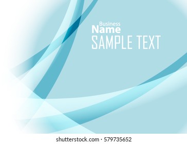 Blue abstract template for card or banner. Metal Background with waves and reflections. Business background, silver, illustration. Illustration of abstract background with a metallic element