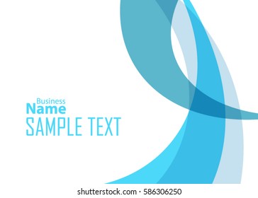 Blue abstract template for card or banner. Metal Background with waves and reflections. Business background. Illustration of abstract background with a metallic element